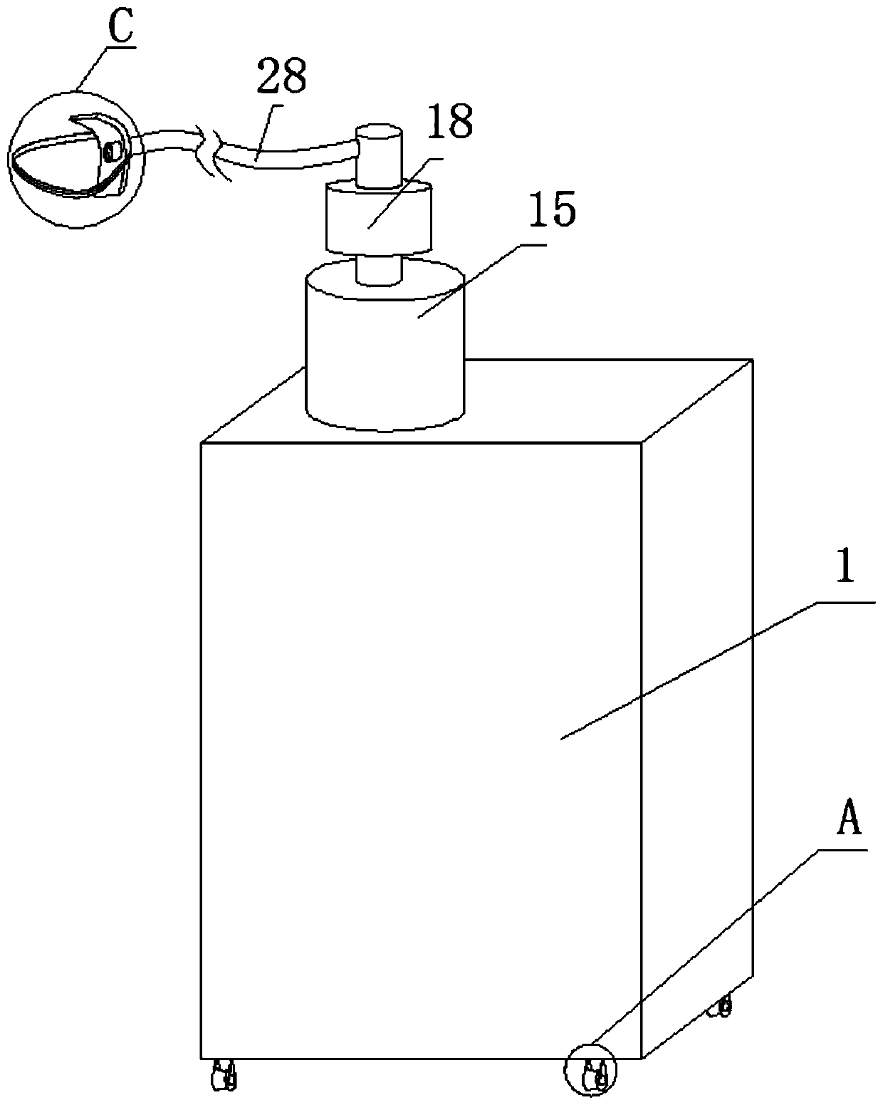 Clinical atomization oxygen generation device for respiratory medicine department