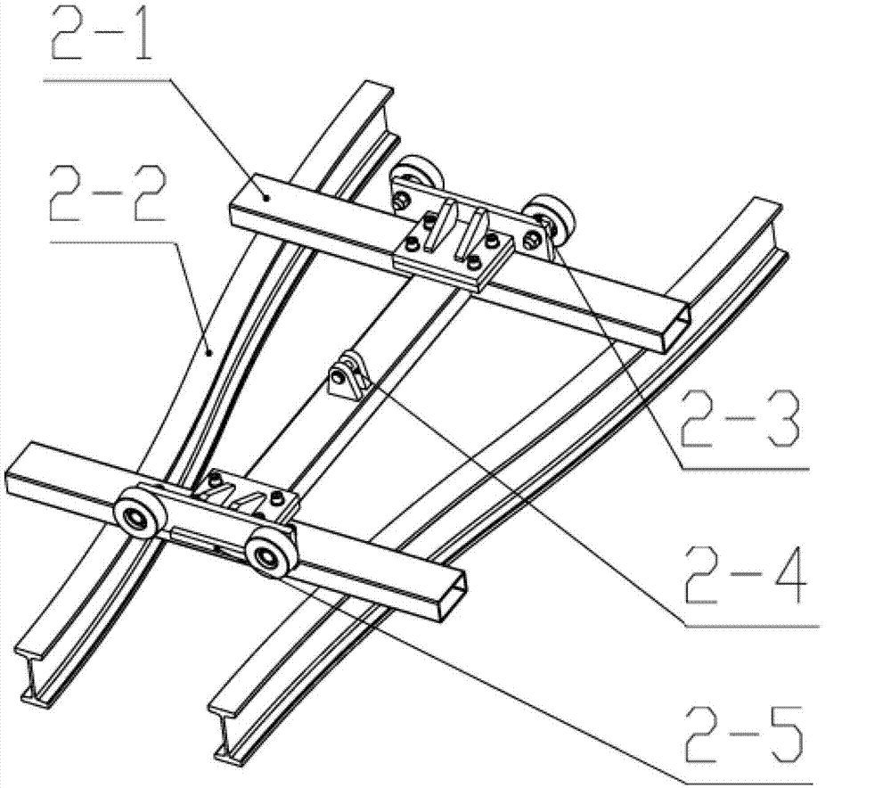 Sliding type monorail crane turnout system for mines