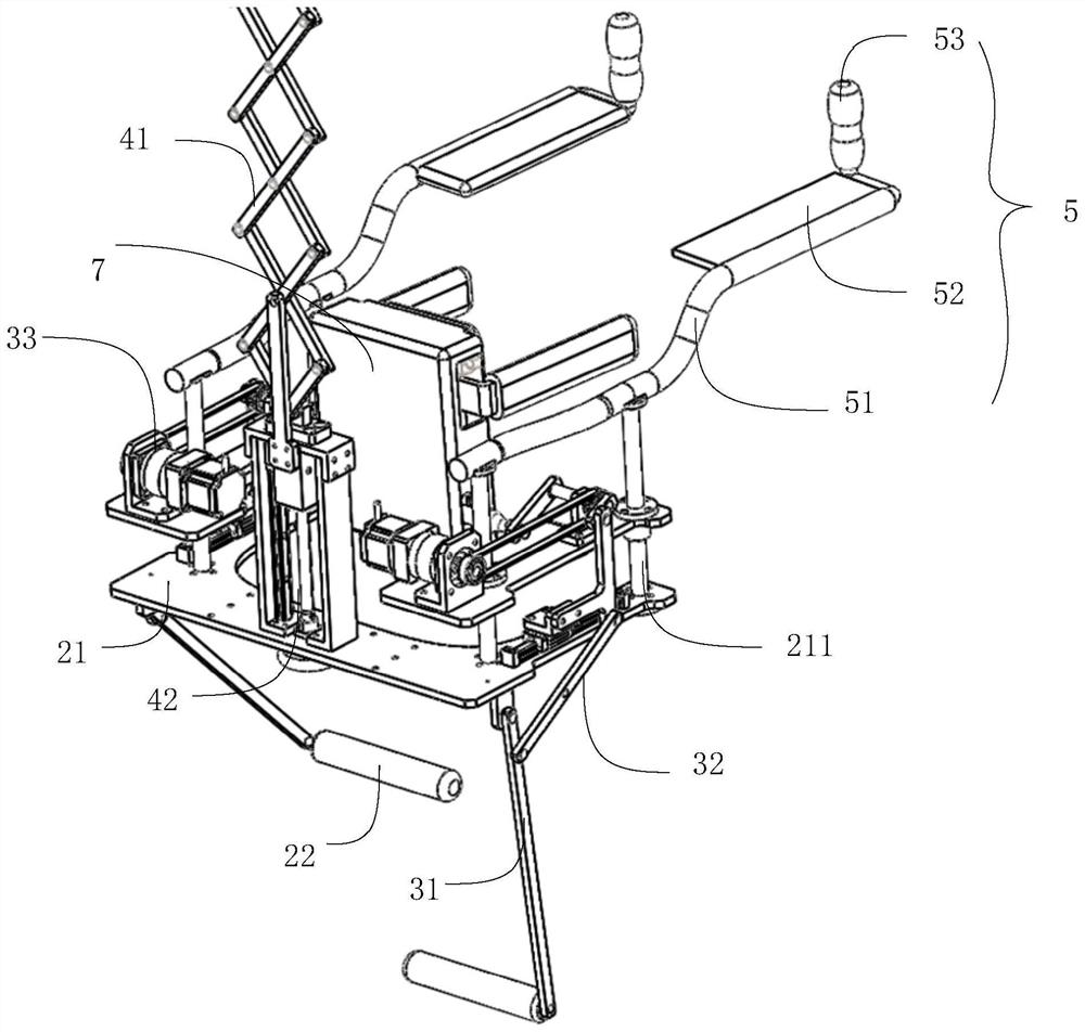 Pelvic auxiliary walking training mechanism