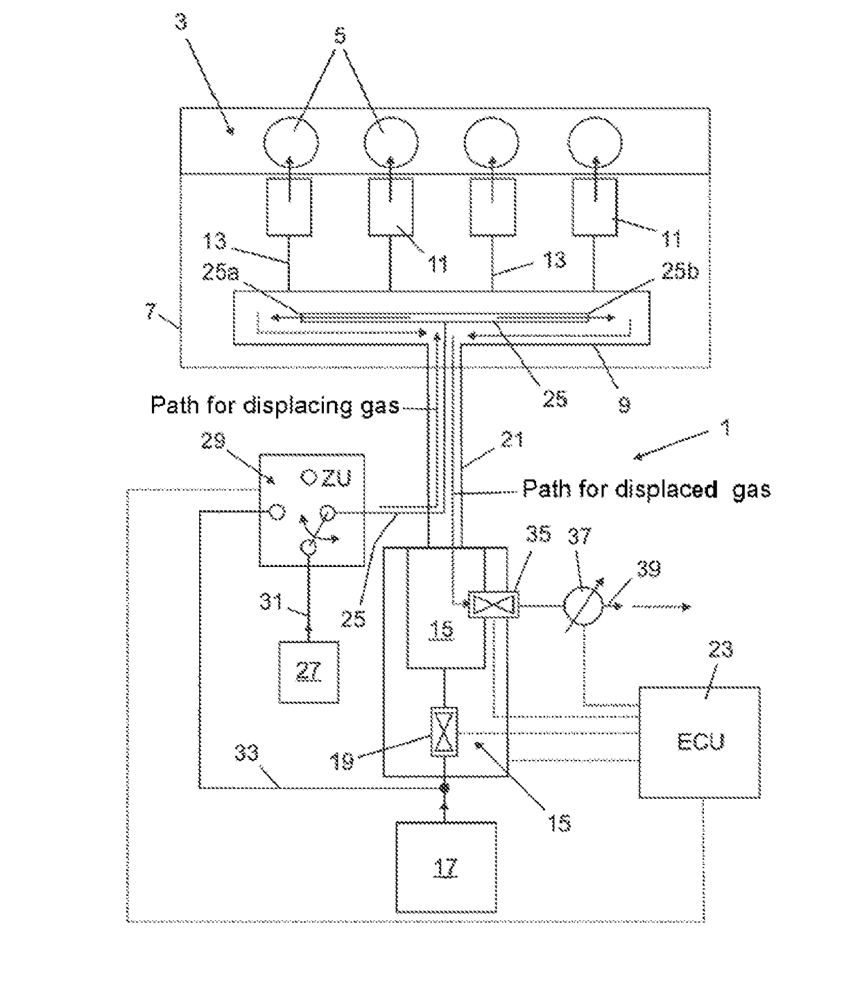 Gas engine assembly