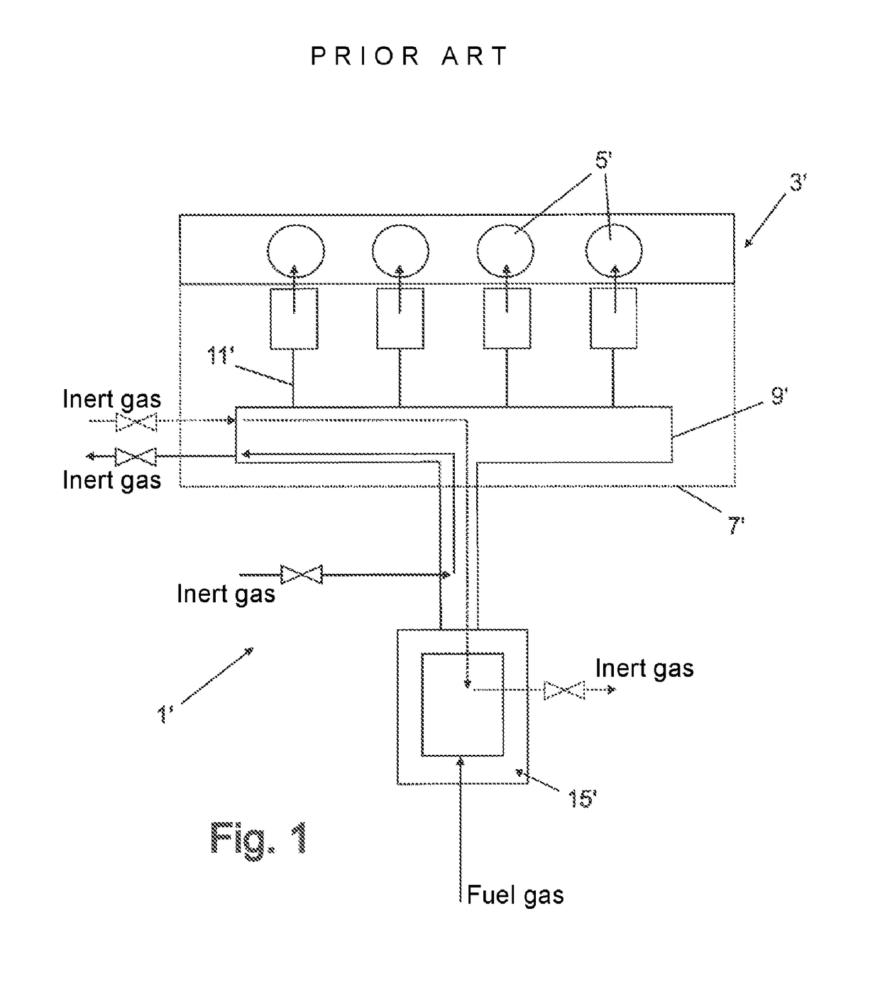 Gas engine assembly