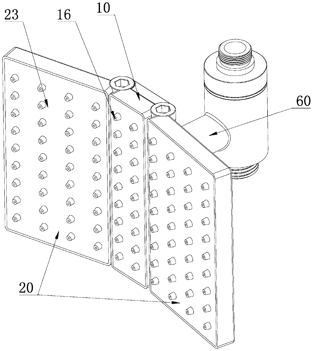 Water outlet angle adjustable sprinkler