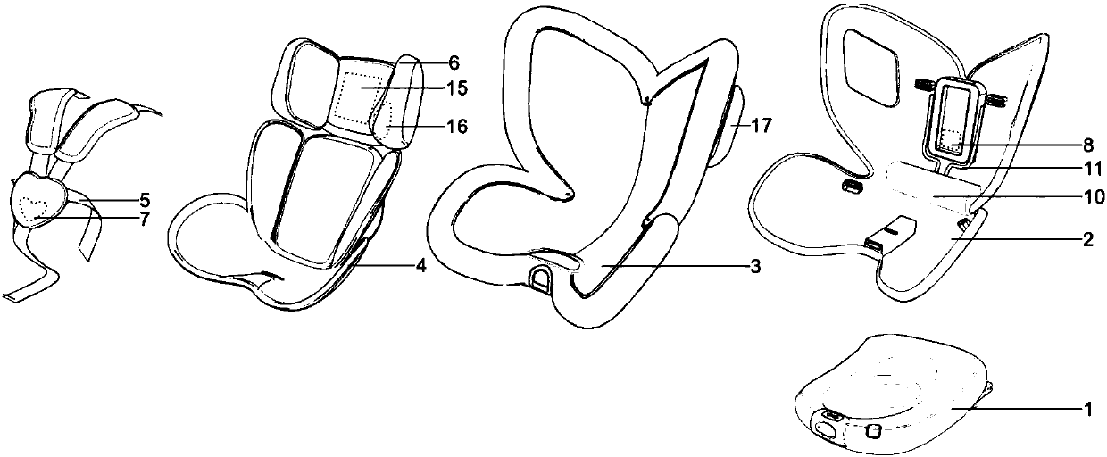 Space-adjustable sleep-inducing light safety seat capable of damping