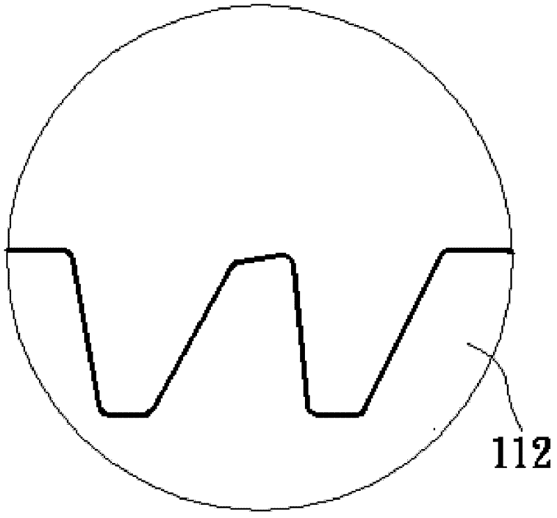 Slot structure of guide wheel of linear cutting machine