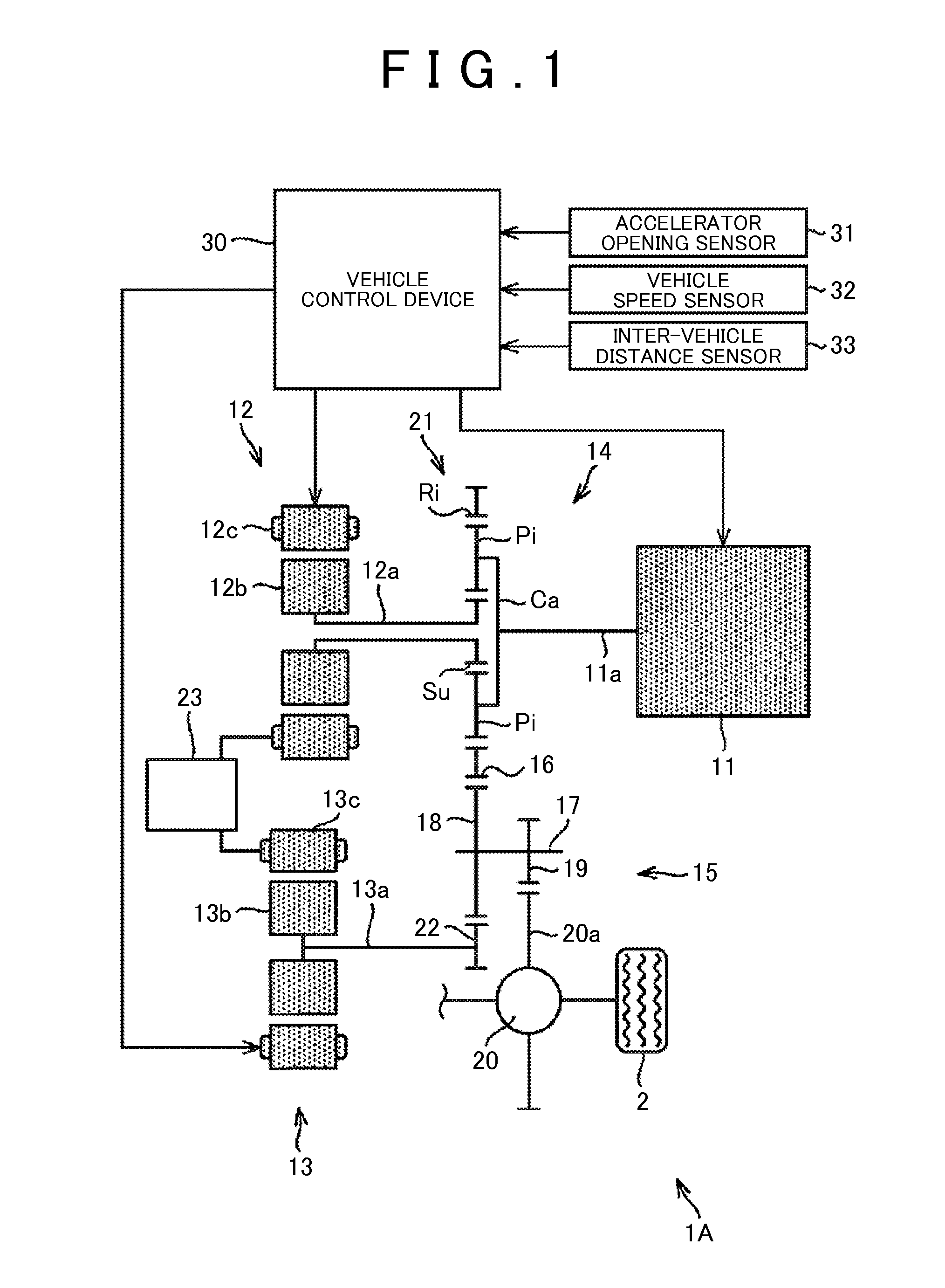 Travel control device of hybrid vehicle