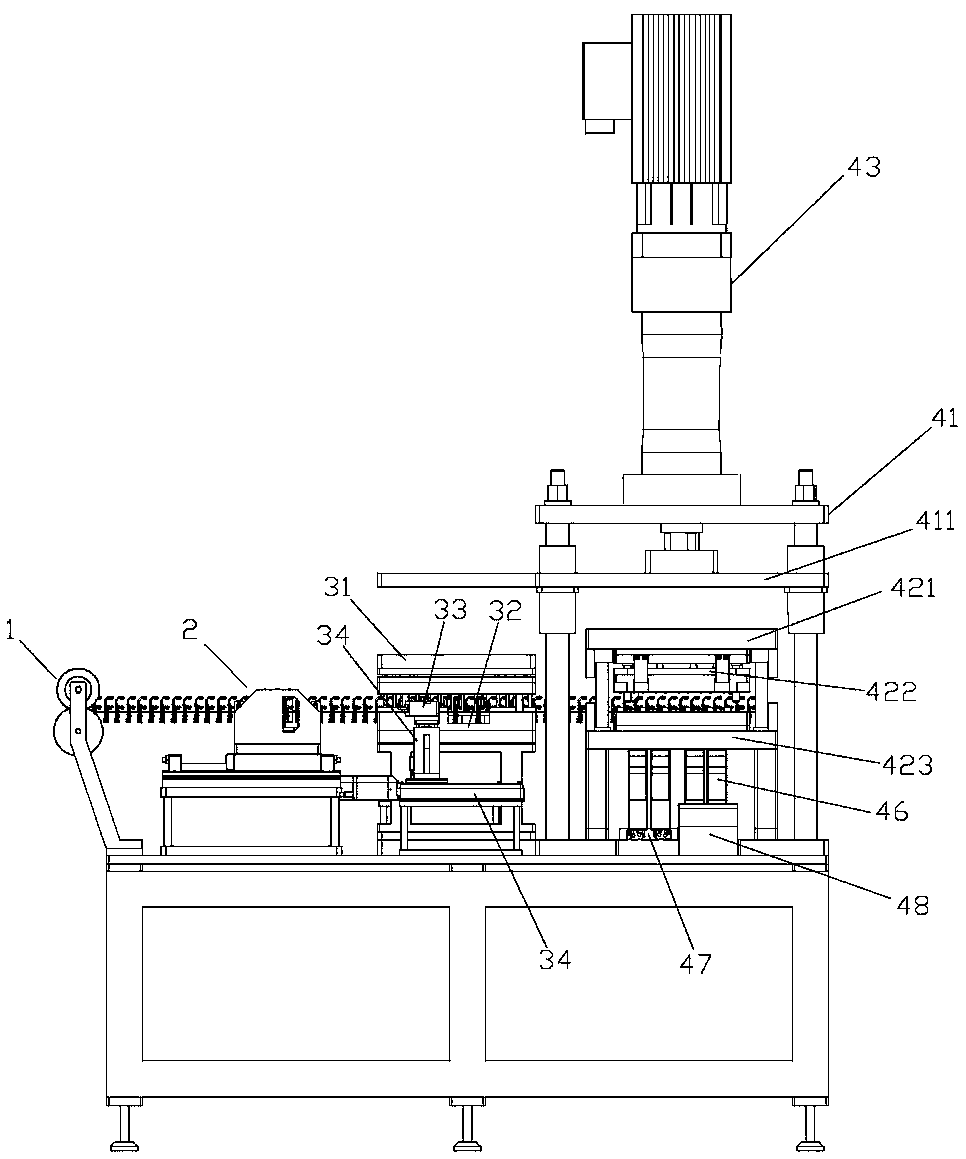 Electronic component online detection molding distribution equipment