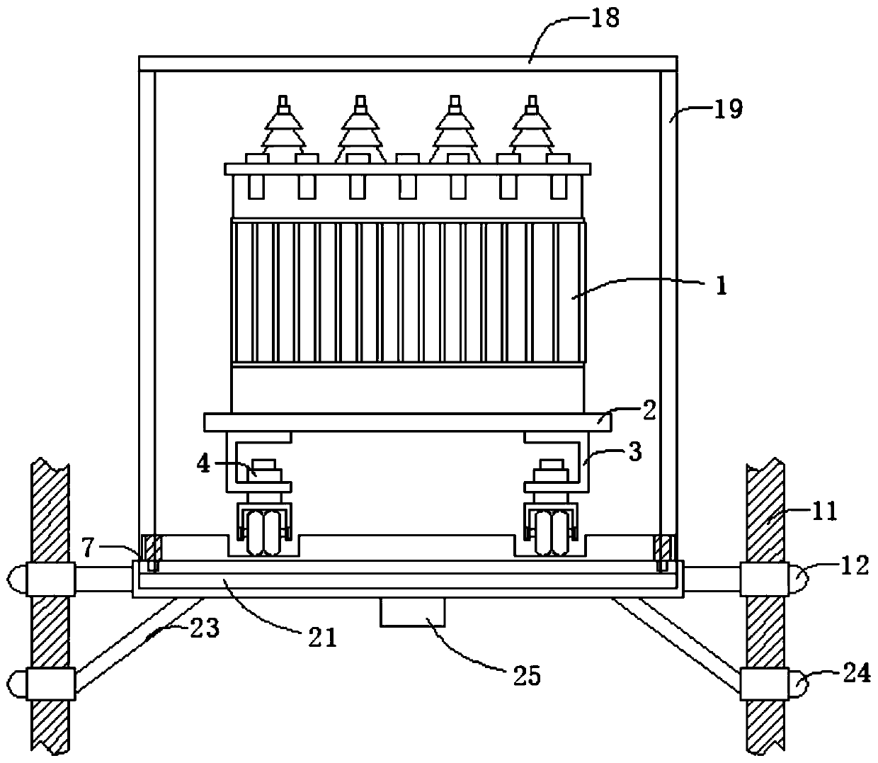 Mounting structure of transformer base