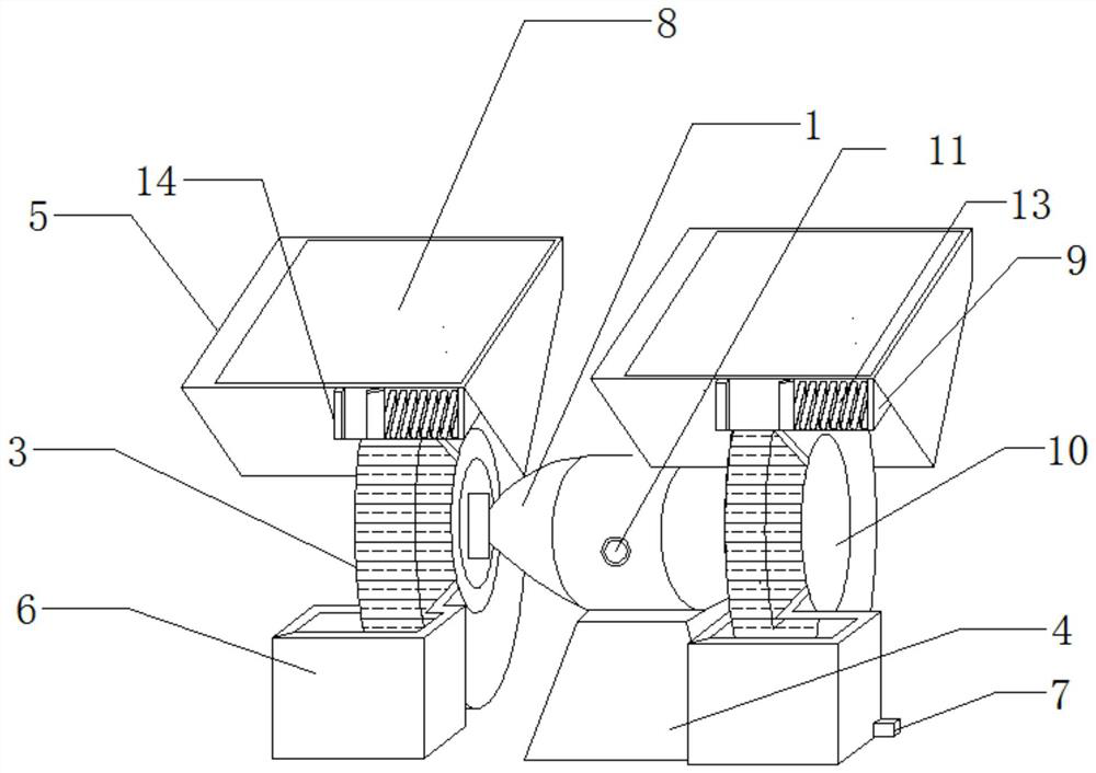 Polishing device for hardware lock machining