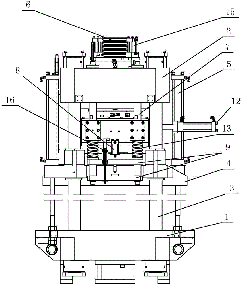 Upward motion clamping block type pressurizing mold locking mechanism