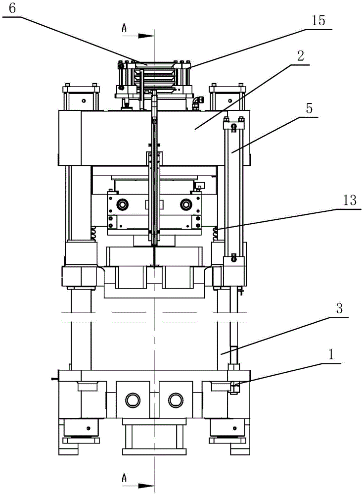 Upward motion clamping block type pressurizing mold locking mechanism