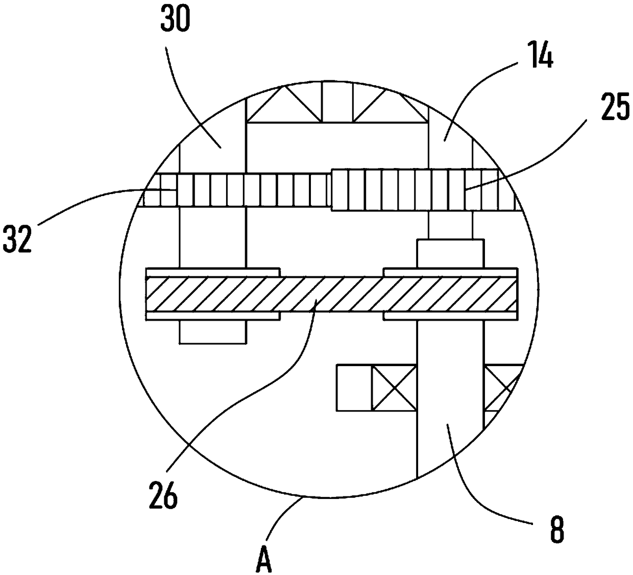 Wall coating stirring and mixing device for civil engineering construction