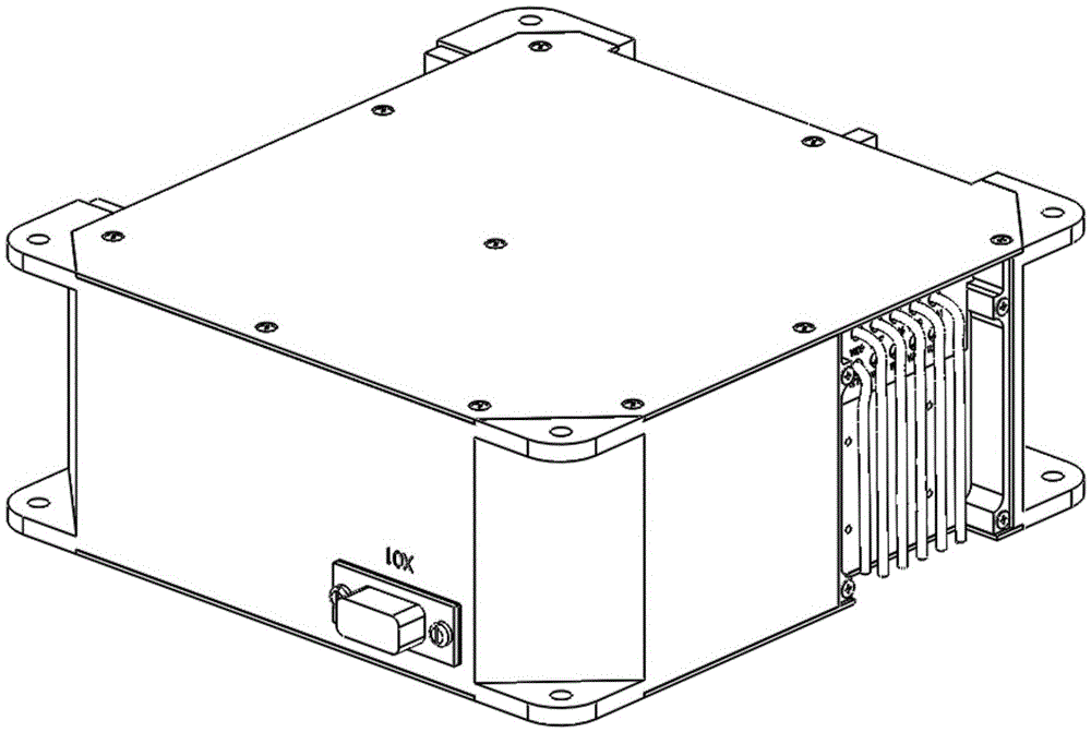 A high-voltage power supply lead casing for a magnetic deflection mass spectrometer for space