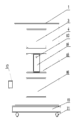 Movable type remote radio frequency information acquisition hand hygiene sterilizing device