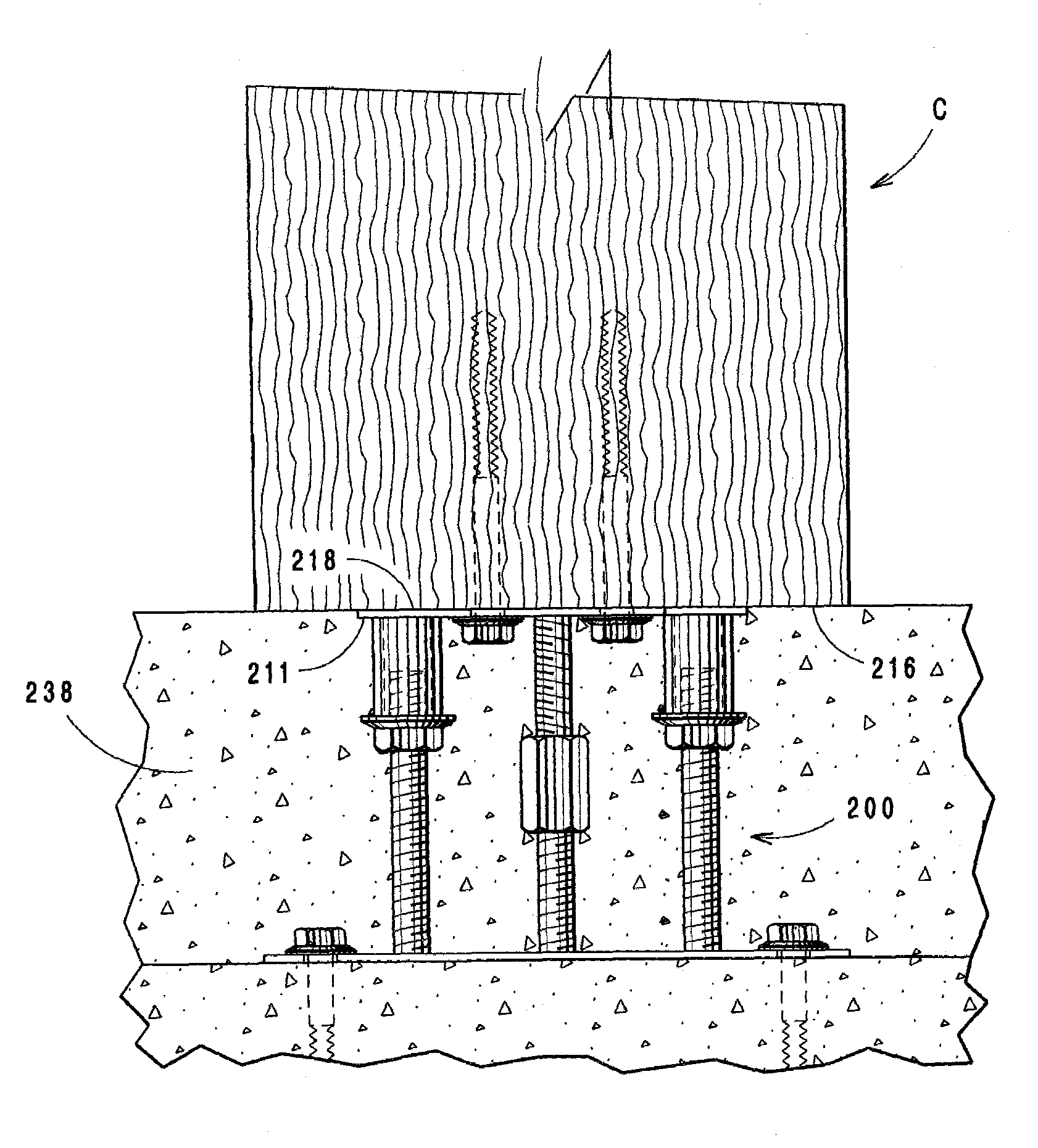 Support bracket for a column