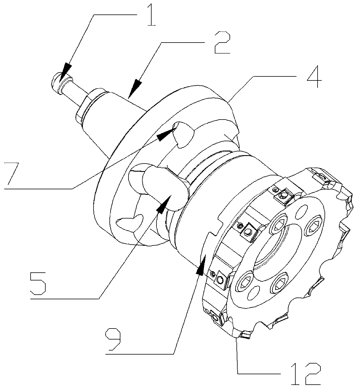 Milling cutter disc used for plate machining