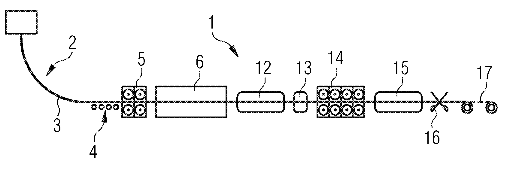 Process and apparatus for a combined casting and rolling installation