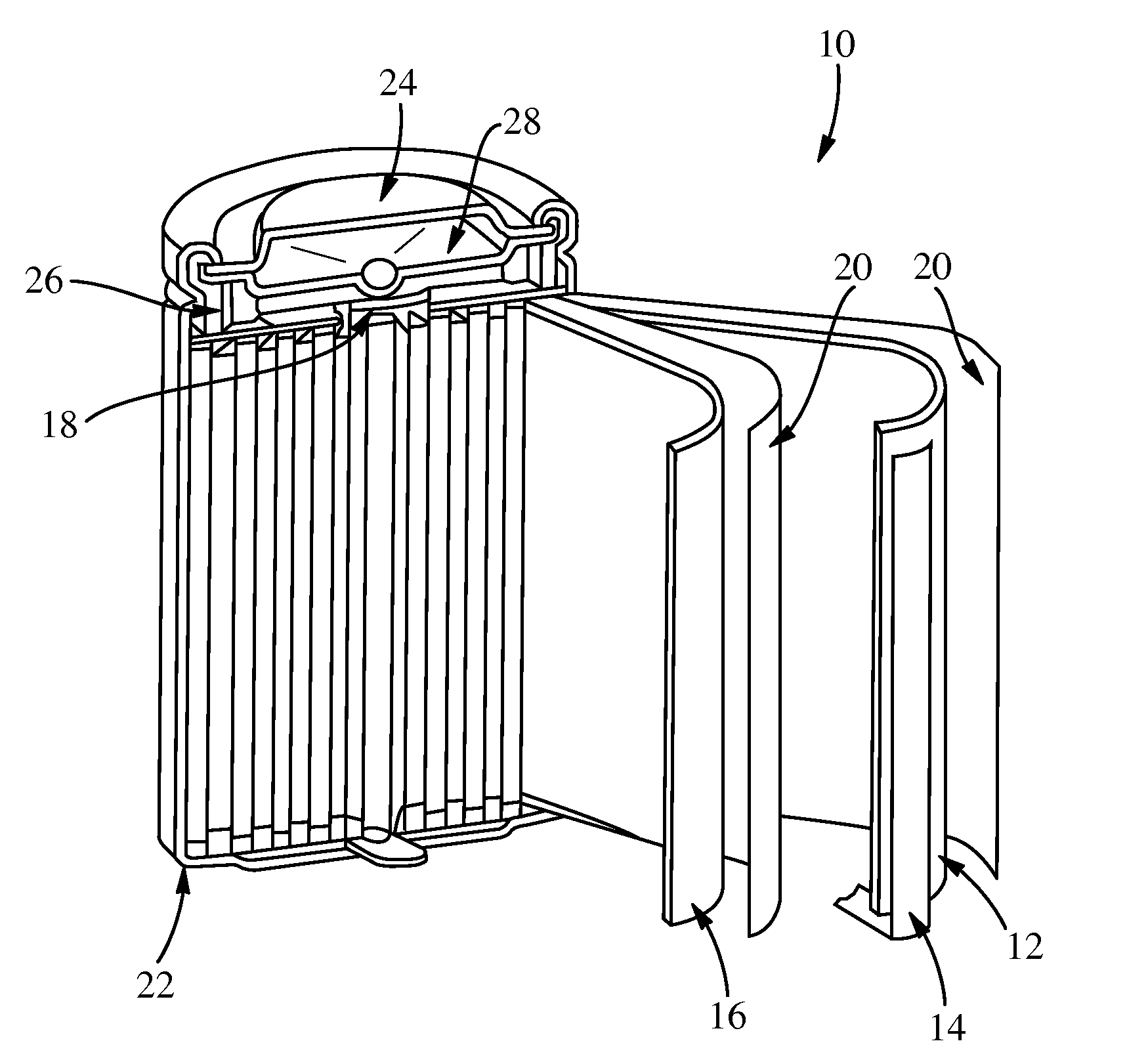 Electrochemical cells with improved spiral-wound electrode assembly