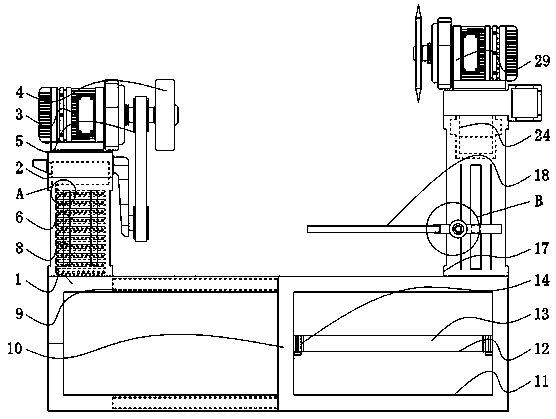 Surface grinding device with cooling structure for machining manual wrench