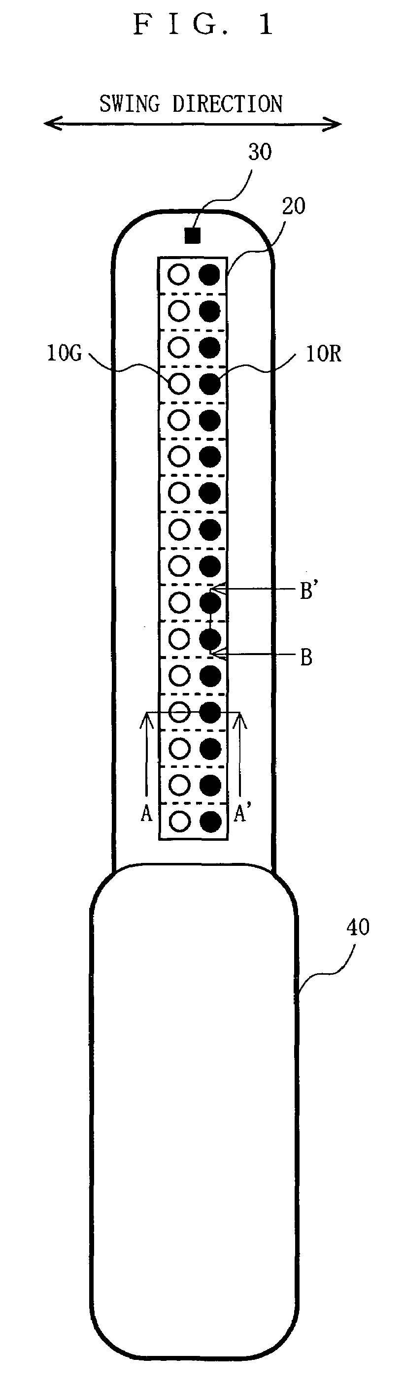 Swing-type display device