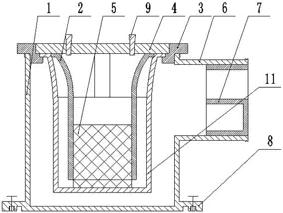 Multipurpose structural slab pre-embedded water vat type leakproof stinking-proof ponding disposer