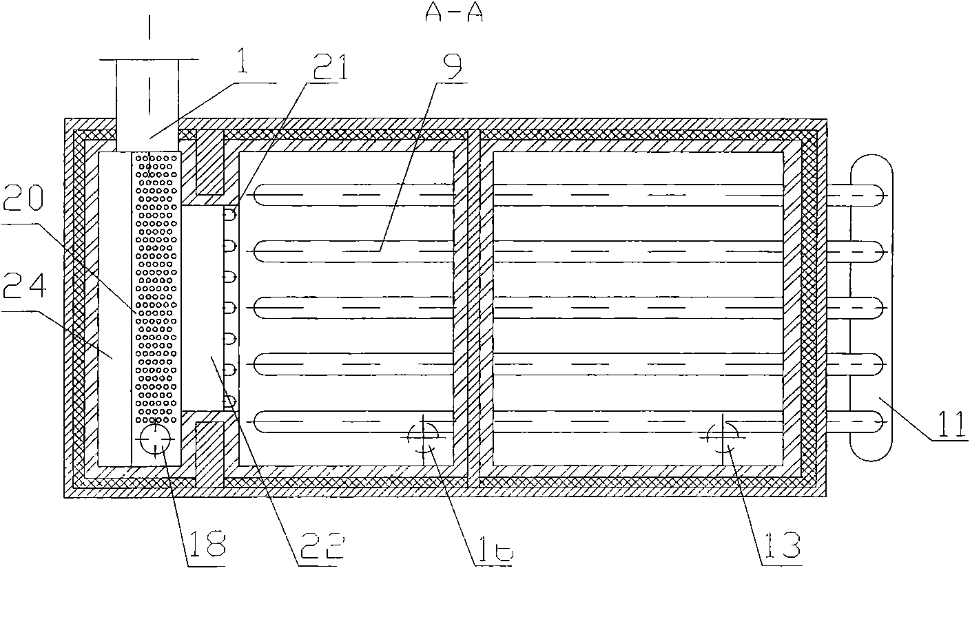 Double-separation type fluidized bed slag cooler