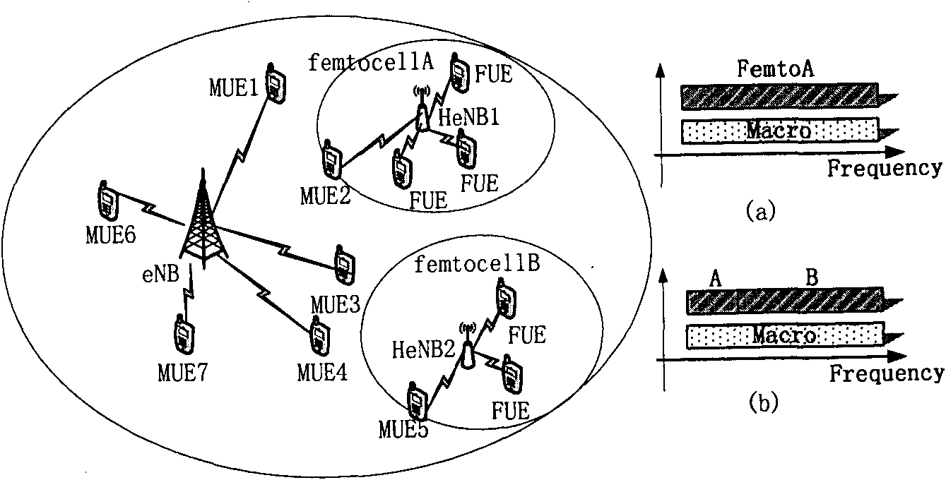 Hybrid access method and system based on partial resource sharing