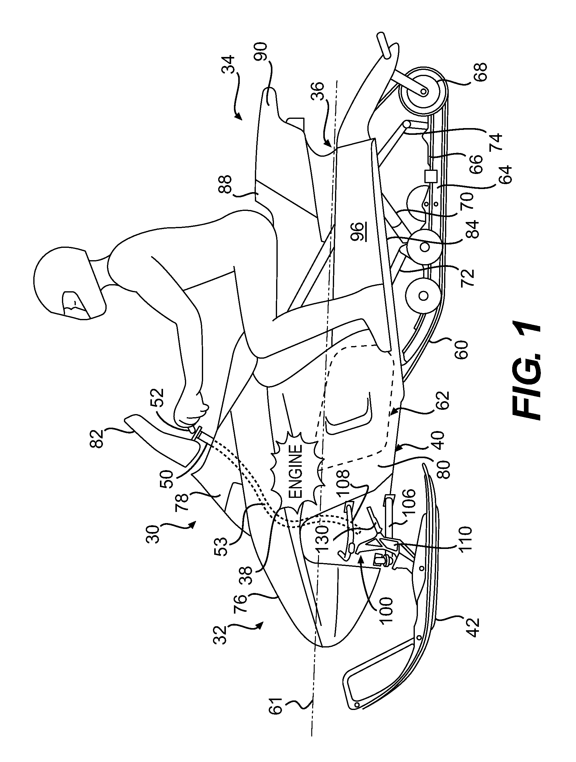 Snowmobile front suspension