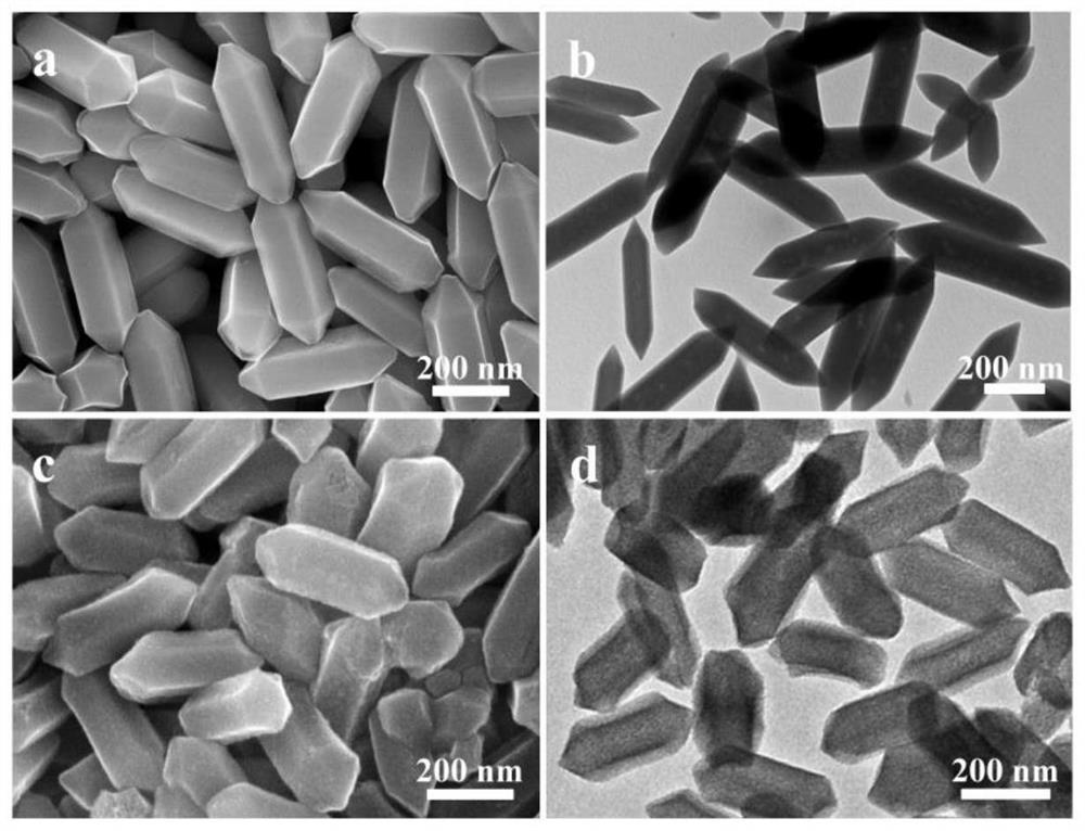 A kind of hollow porous nano-α-fe  <sub>2</sub> o  <sub>3</sub> Preparation and Application of Hexagonal Prism Materials