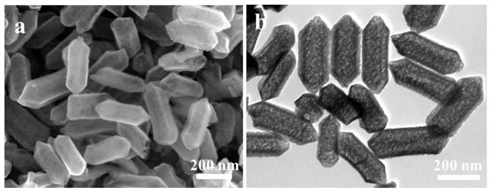 A kind of hollow porous nano-α-fe  <sub>2</sub> o  <sub>3</sub> Preparation and Application of Hexagonal Prism Materials