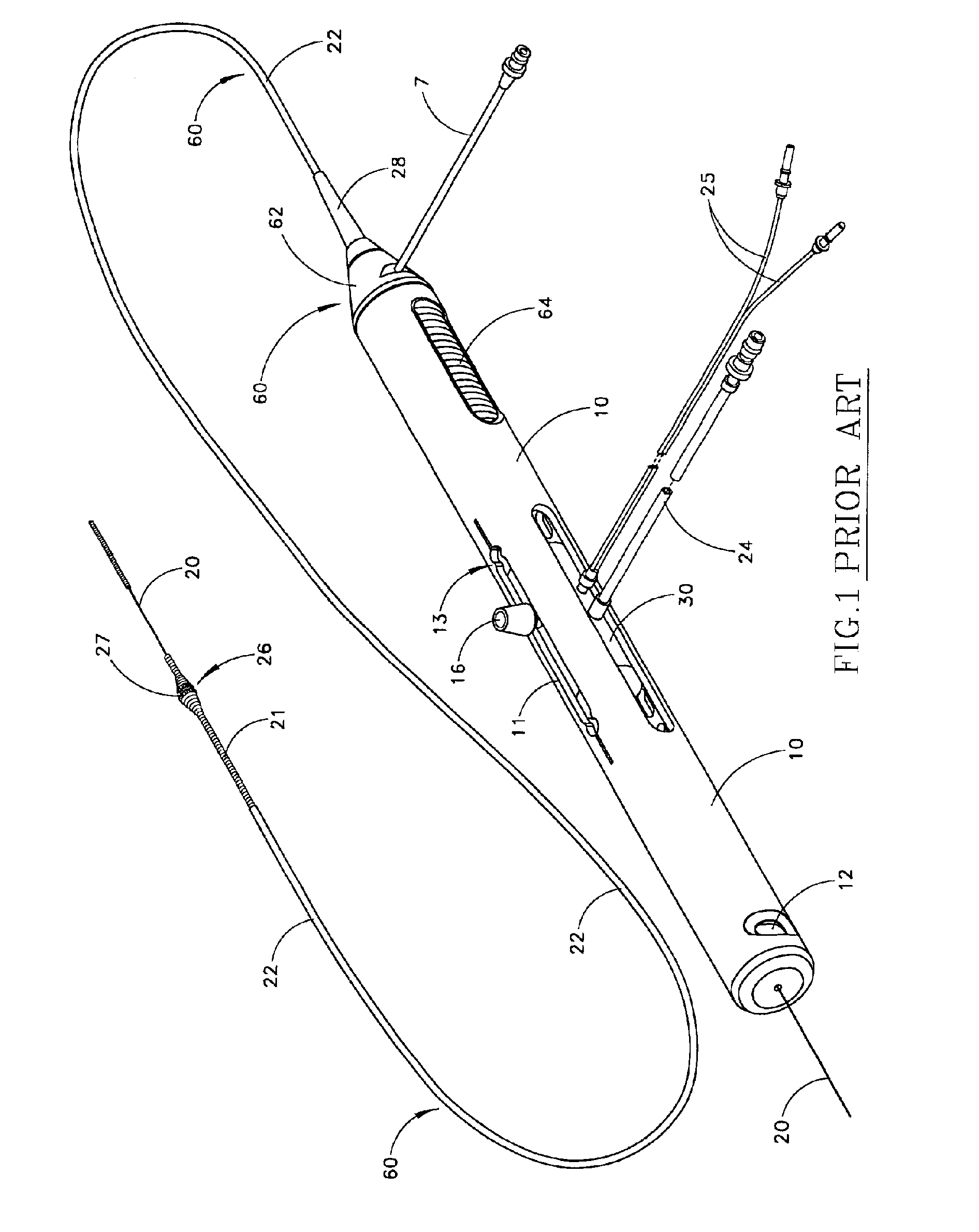 Rotational atherectomy device with keyed exchangeable drive shaft