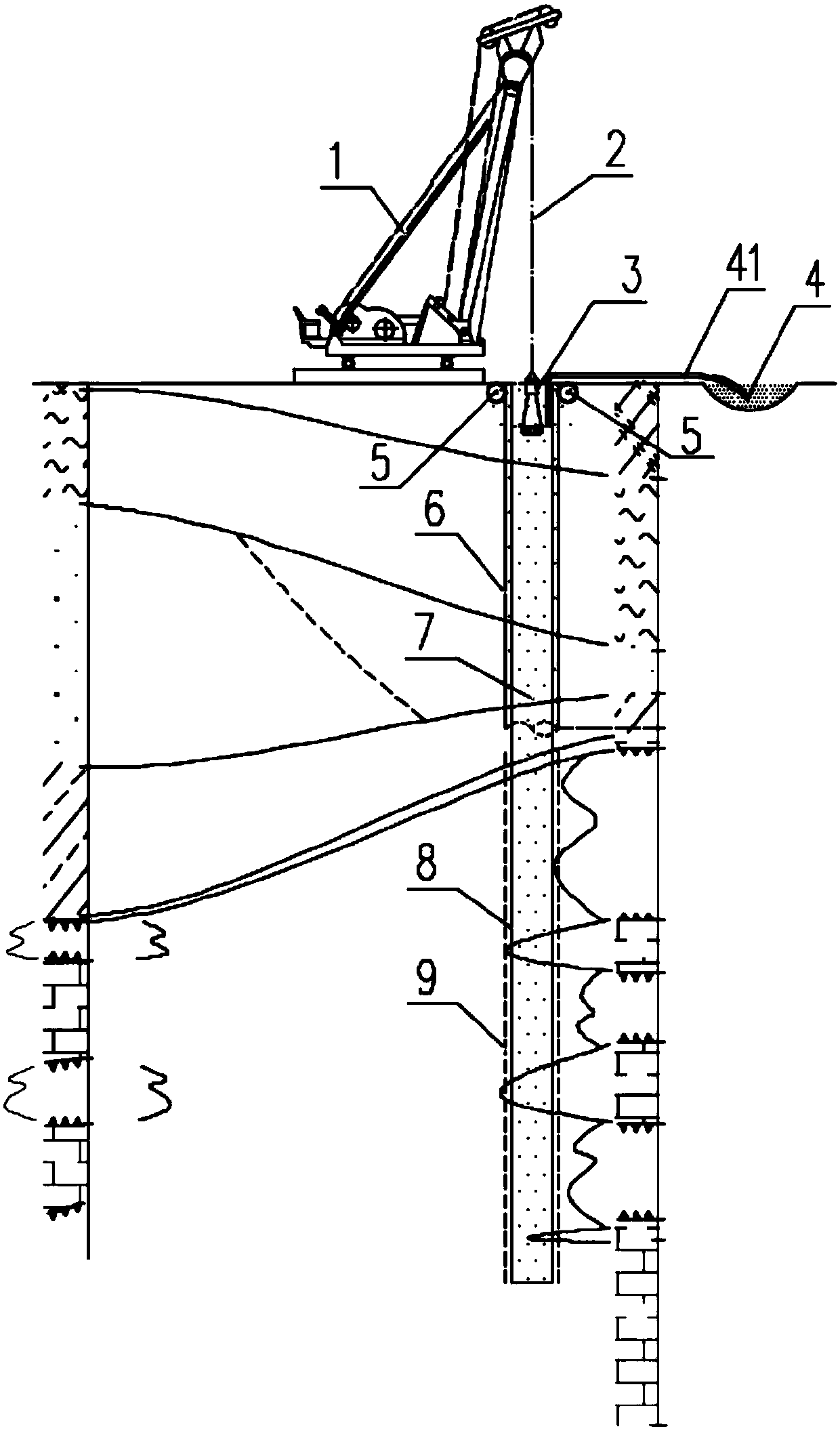 Complex karst site anti-collapse impact holing construction method