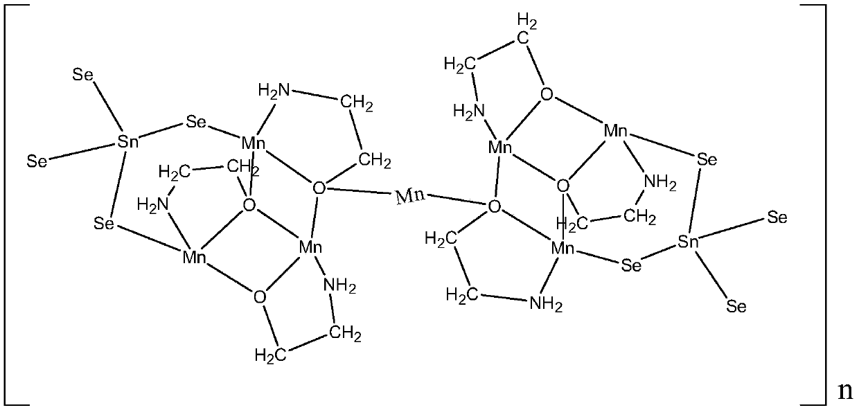 A kind of organic hybrid manganese selenide stannate and preparation method thereof