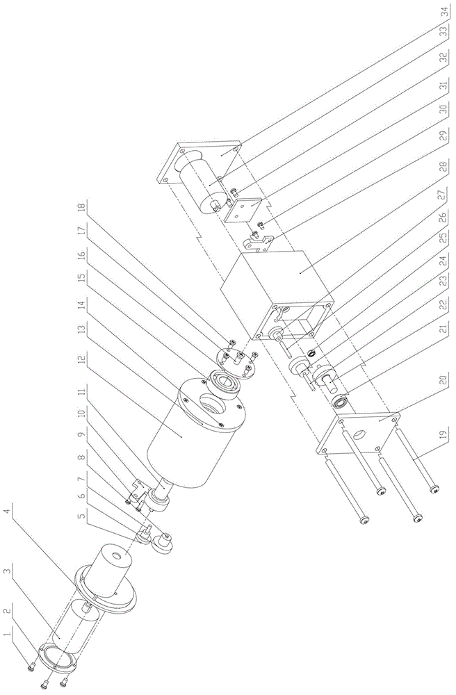 Double-degree-of-freedom robot shoulder joint steering engine