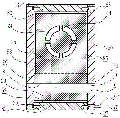 A flange head copper alloy four-leaf even rib variable channel horizontal valve