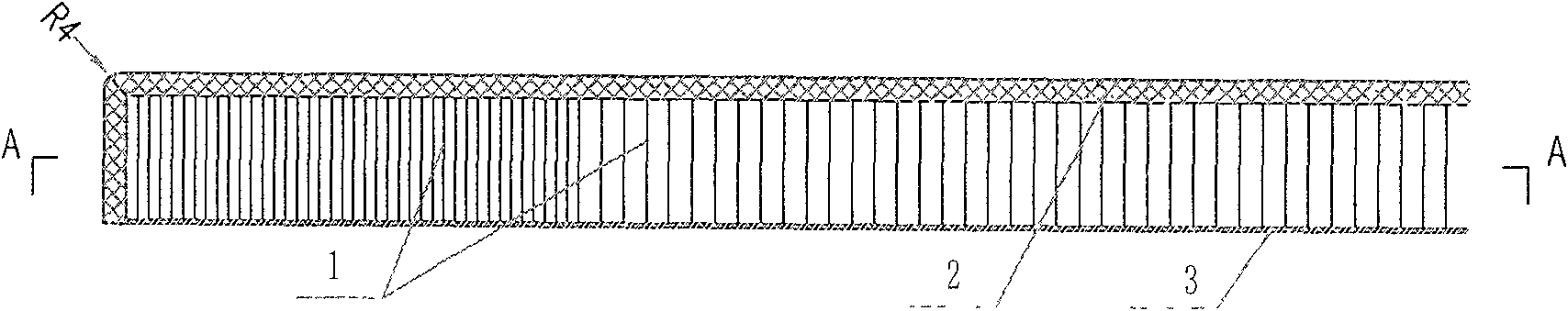 Deformation honeycomb cellular structure kitchen table-board and preparing technique thereof