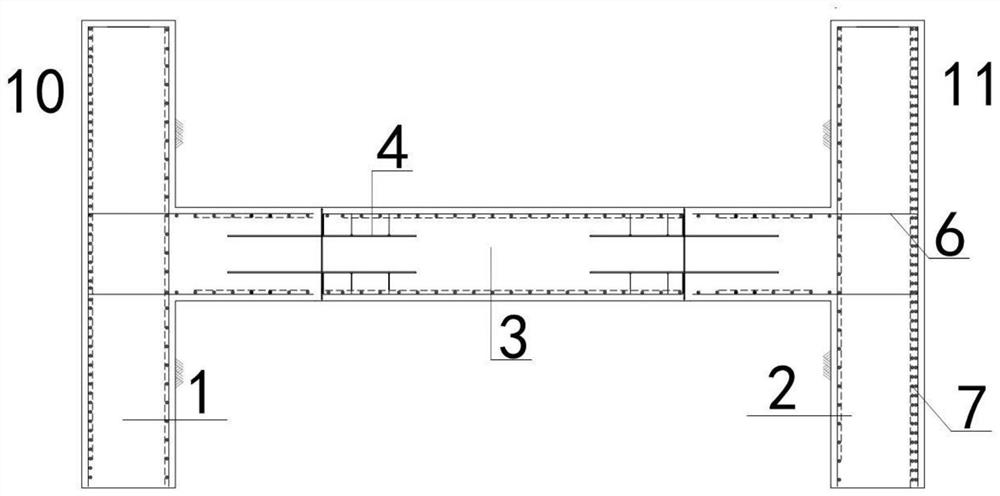 Construction method of revetment lattice diaphragm wall structure