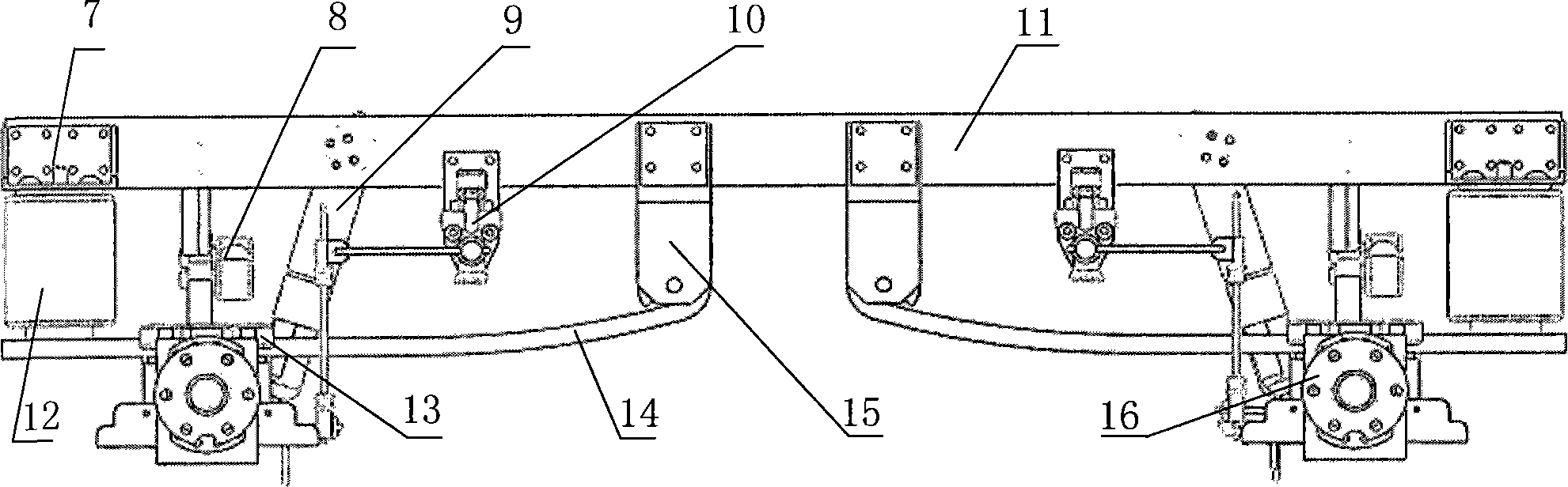 Mobile robot hole forming platform based on composite axle structure