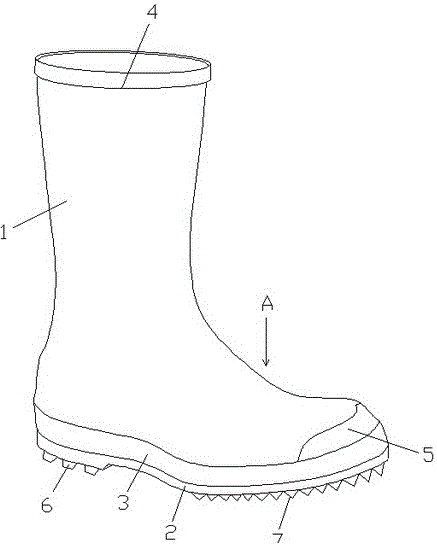 Insulating shoe for electric power construction