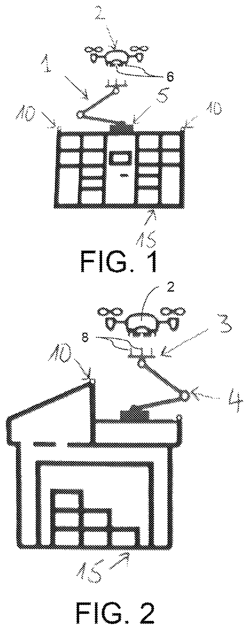 Arrangement and method with a flyable unmanned transporting device