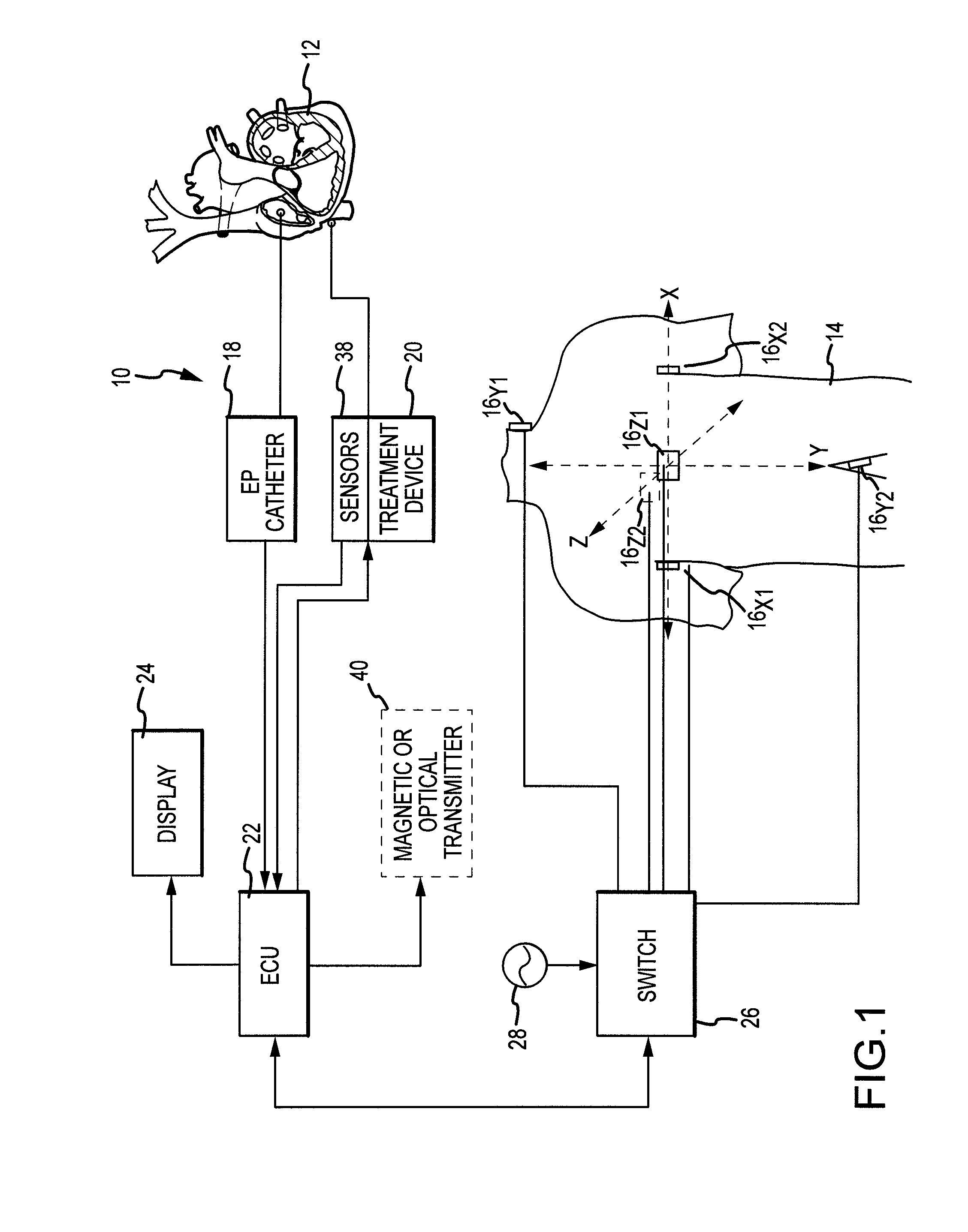 System for displaying data relating to energy emitting treatment devices together with electrophysiological mapping data