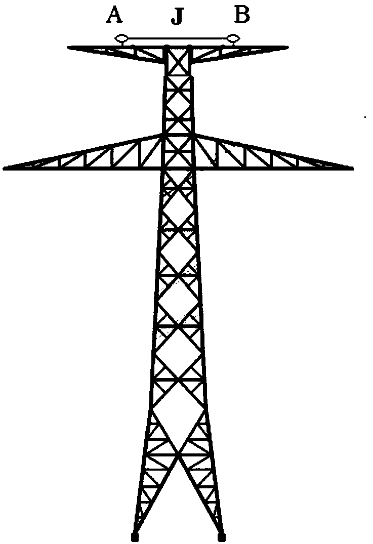 System and method for monitoring tilting degree of power transmission line pole tower based on Beidou II attitude measurement