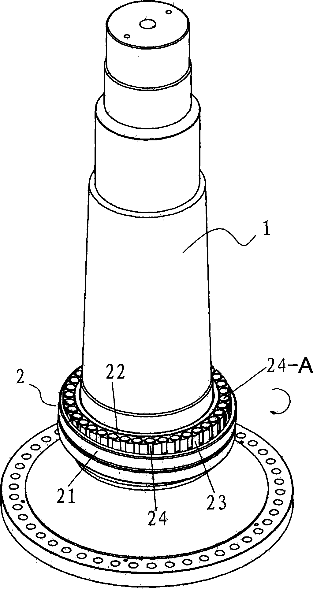 Method for disassembling self-aligning roller bearing matched with long shaft