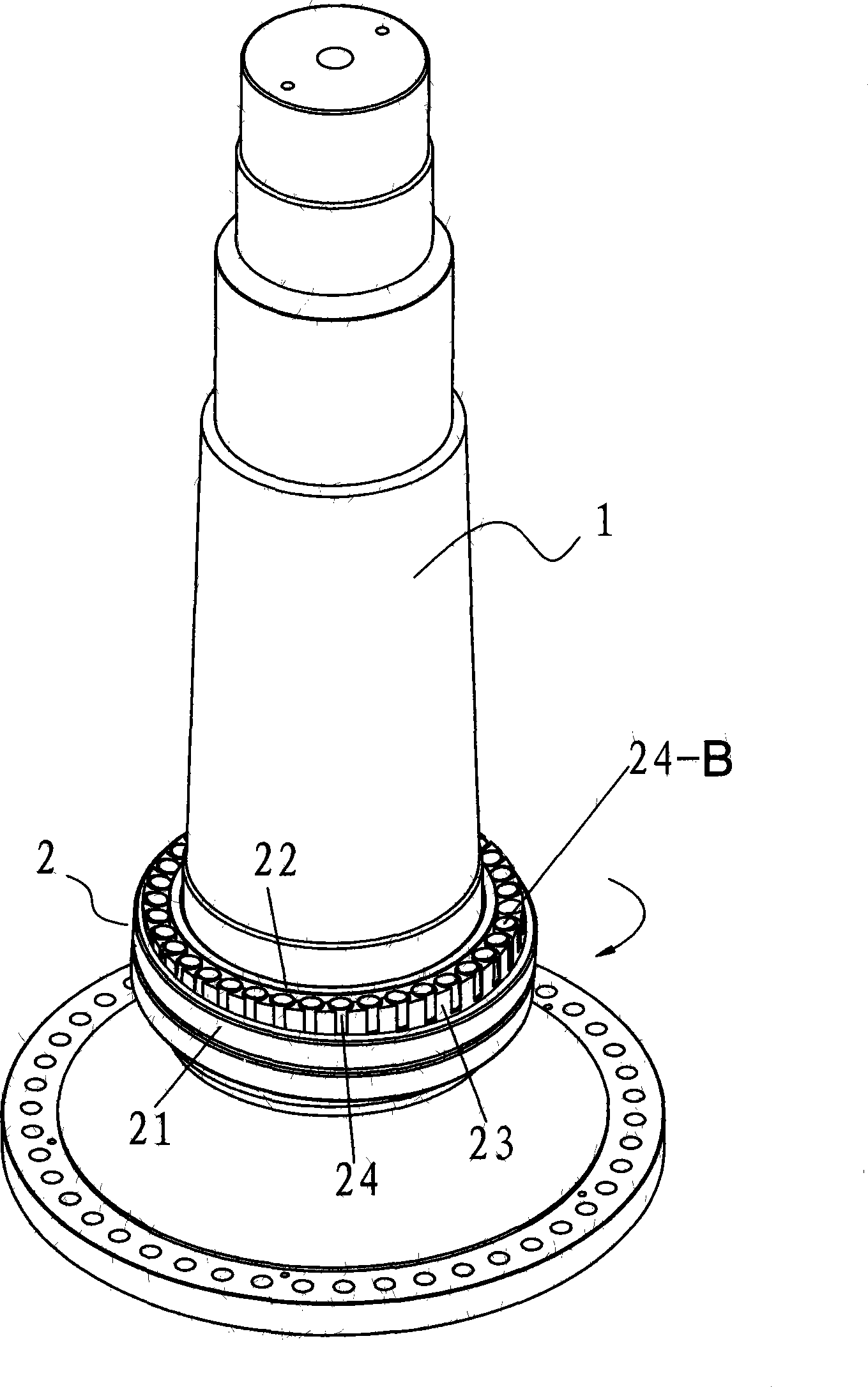 Method for disassembling self-aligning roller bearing matched with long shaft