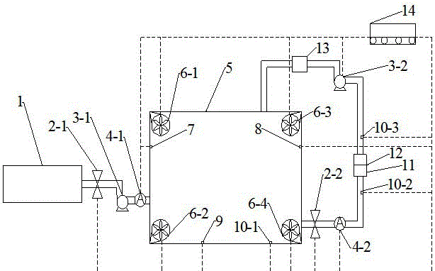 Comprehensive test bench and test method for air filter or filter material