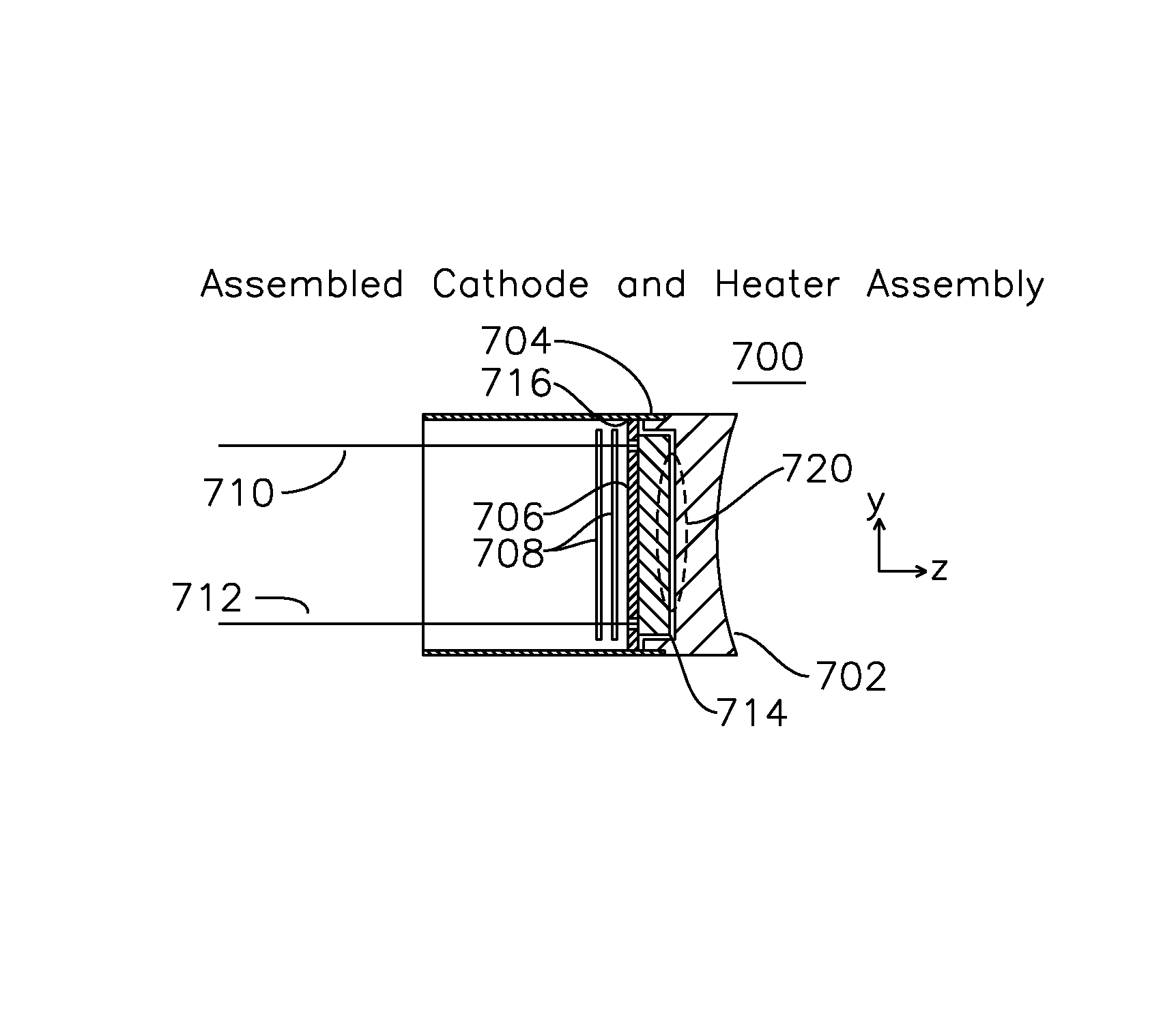 Multi-layer heater for an electron gun