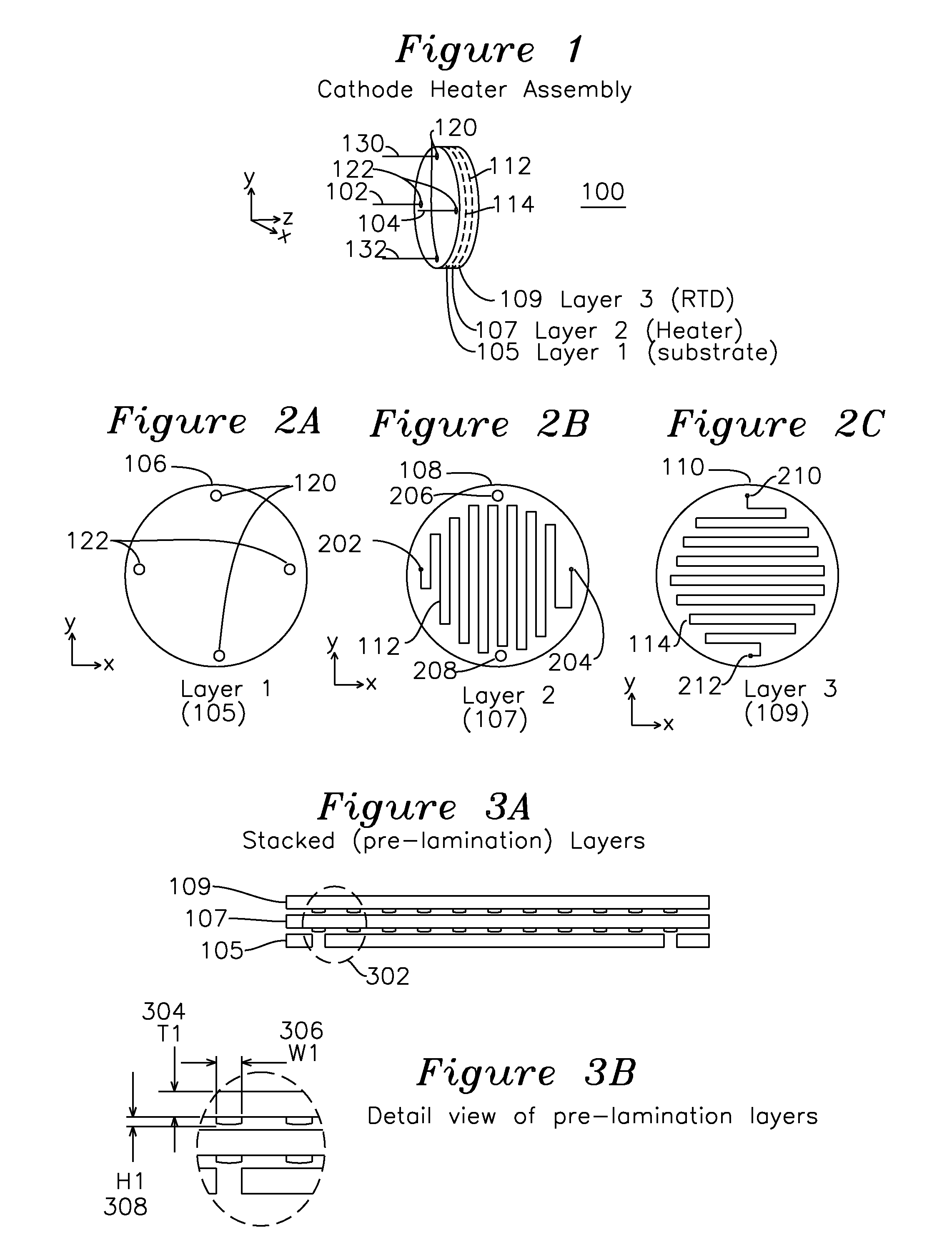 Multi-layer heater for an electron gun