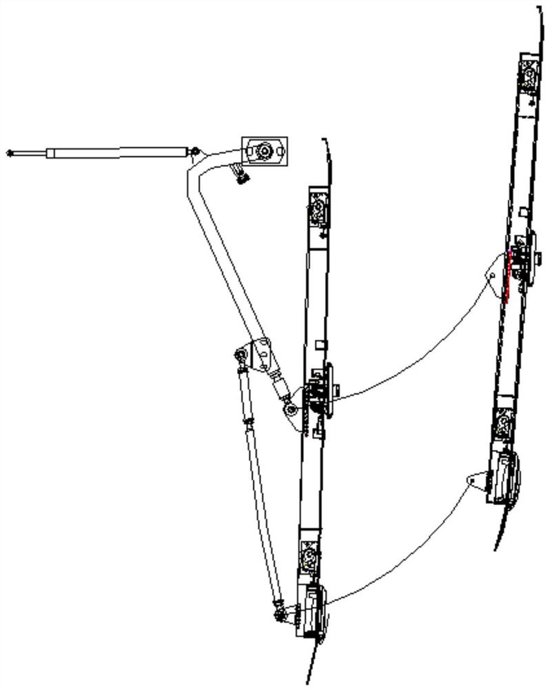 Luggage compartment door structure of big tourist coach