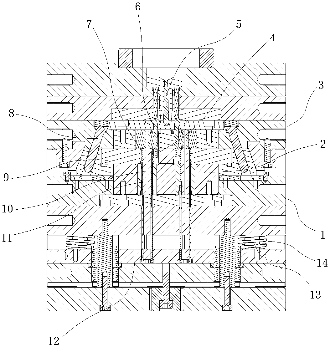 Injection mold for side gate vertical runners and side gates