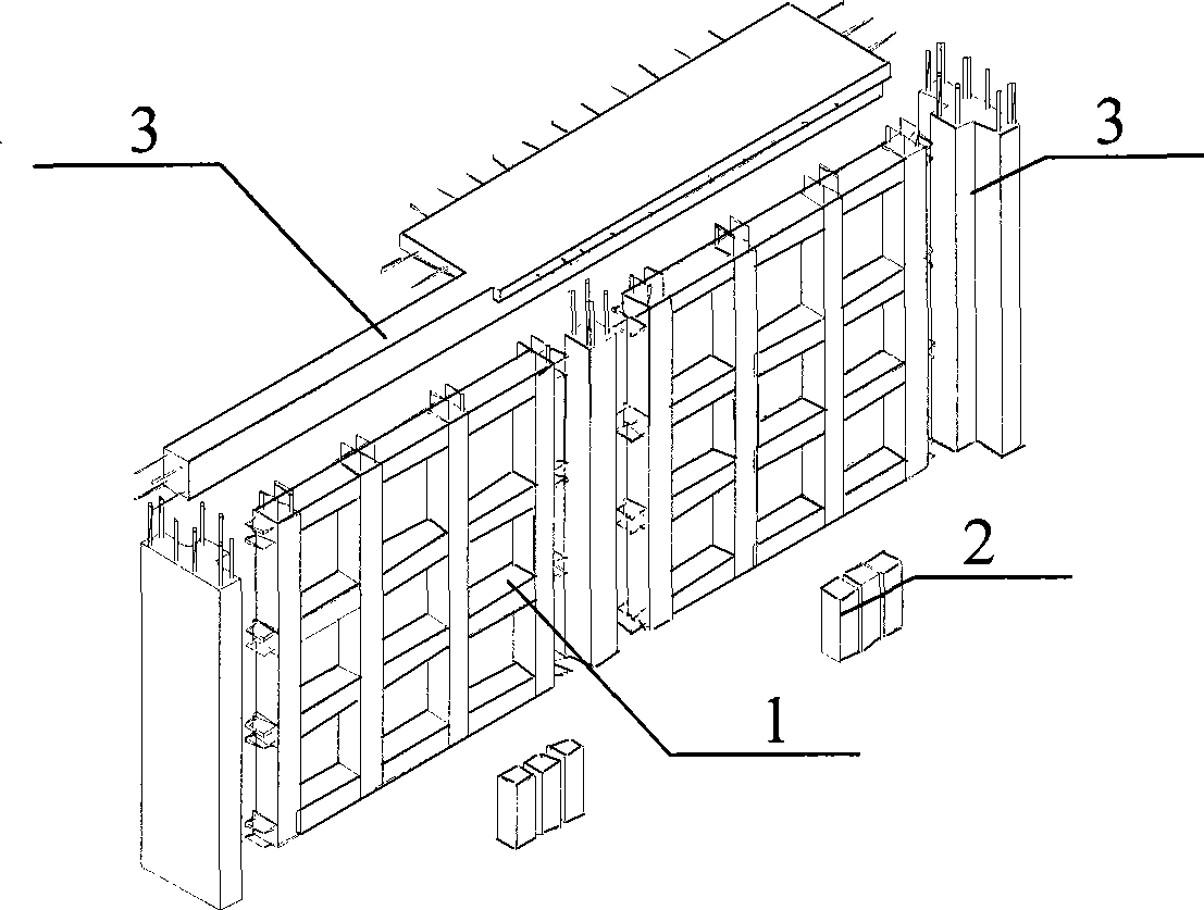 Friction energy-dissipating type close rib composite wall board