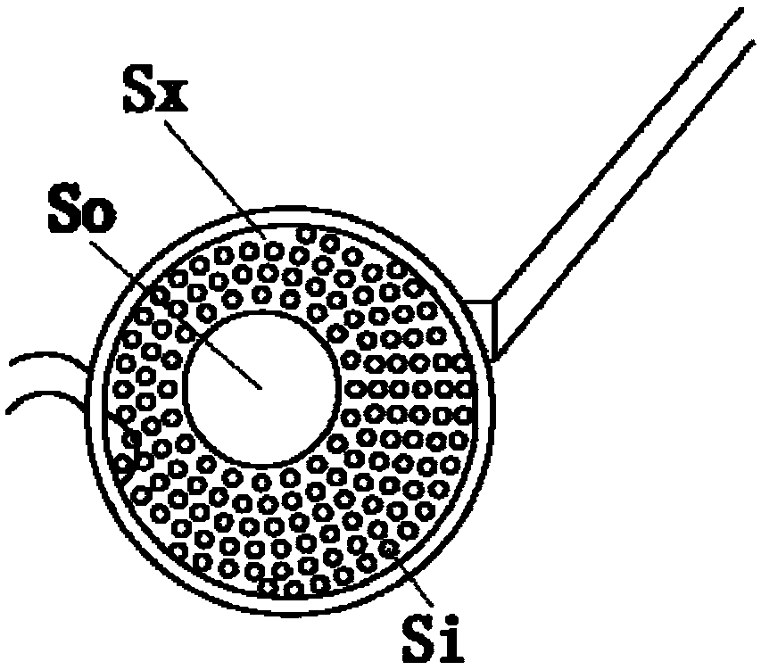 Grid type out-of-focus glasses lens capable of inhibiting growth of eye axis and therapeutic apparatus